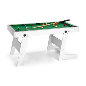 Trickshot Mesa de Bilhar 140x64,5cm 16 Bolas 2 Tacos MDF Branca Branco