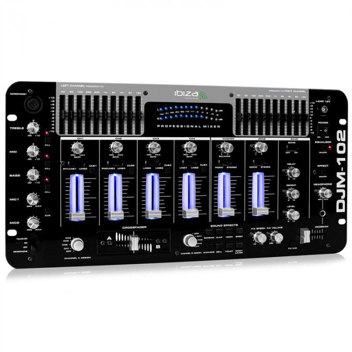 Mixer audio 4 canali IBIZA DJM-102