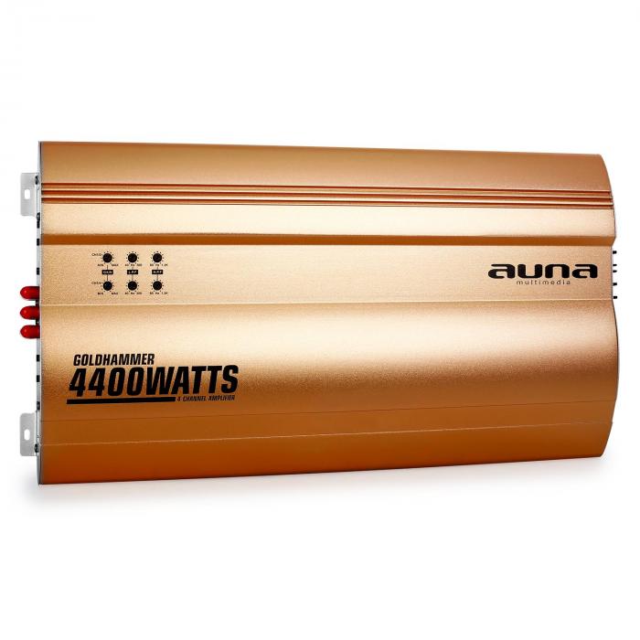 Goldhammer 4-kanaals autoversterker 4400W