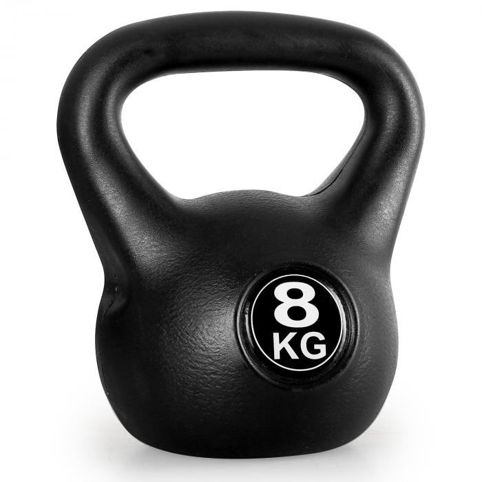 Set Kettlebell 3 Pezzi - 5, 10, 15 Lbs (2.2, 4.5, 6.8 Kg) In HDPE Con Vassoio, Per Allenamento A Casa