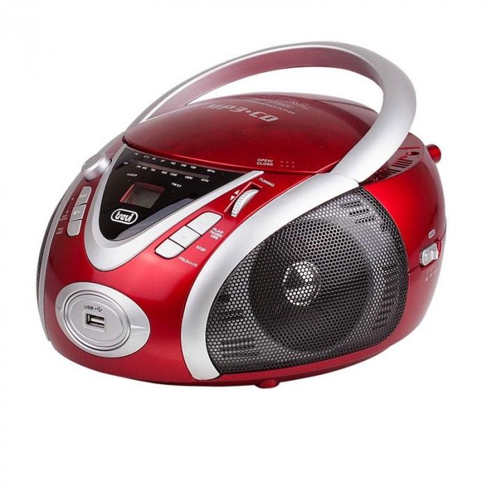 CMP542 Compact Portable Ghettoblaster CD Player USB MP3 Red Red at the Best Price!