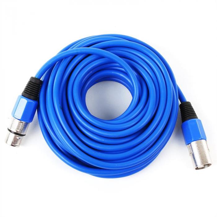 XLR-Kabel 10m blau männlich zu weiblich
