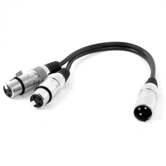 Y-Kabel XLR 1 x uros - 2 x naaras 30cm