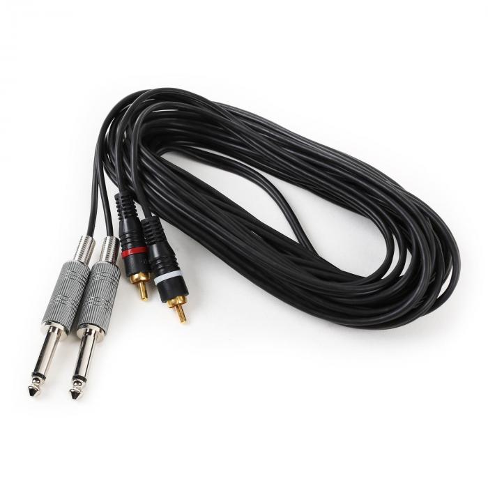 cavo di 6m da jack 6,35mm a RCA anti-piega