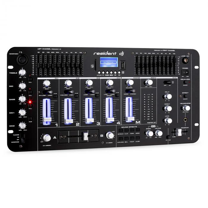 Kemistry 3 WH mixer 4 canali DJ bluetooth NERO