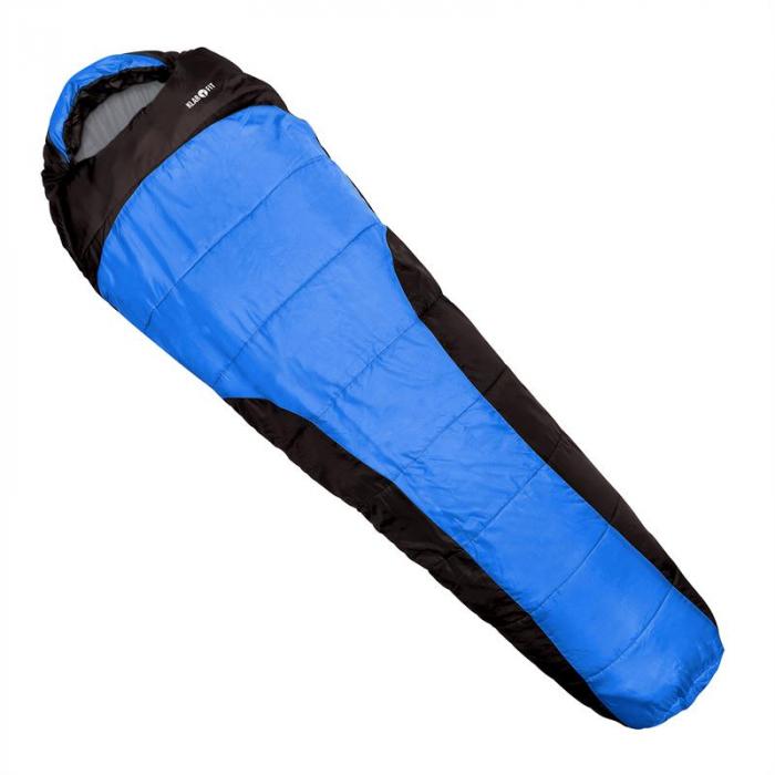 Various Colours Klarfit Gullfoss Sleeping Bag 4-Season with Synthetic Fill and Two-Layer Construction Two-Way Zip and Drawnings for Optimum Heat Control 230x80x55cm, 2-Ply, 1.5kg