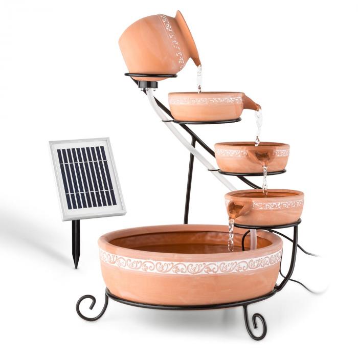 Fontana Giardino Esterni a Cascata su 5 livelli con Led Luci