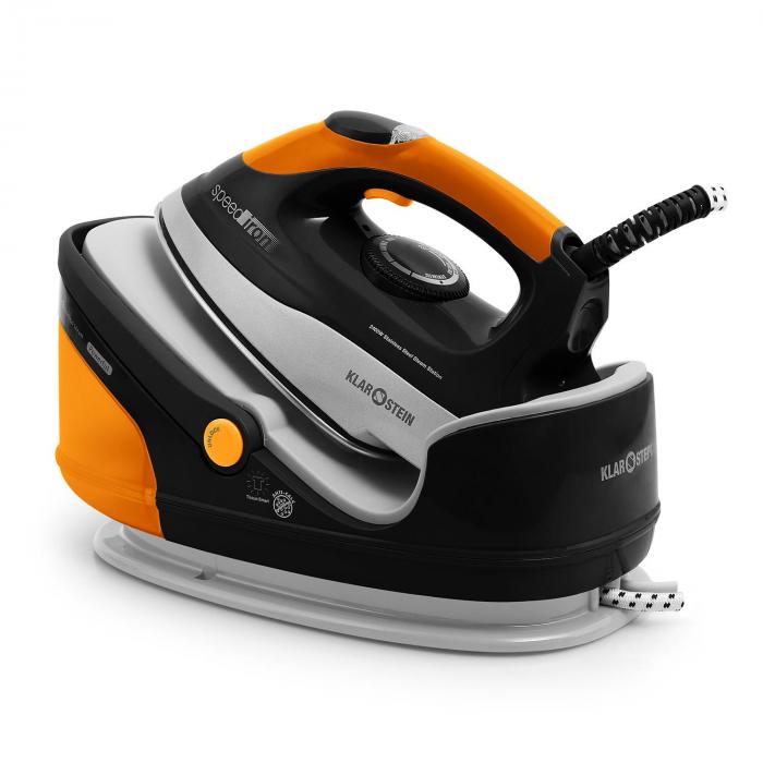 Speed Iron Dampfbügeleisen 2400 Watt 1,7 Liter orange Husky Fahrrad Hundeanhänger | ca. 250 Liter Volumen