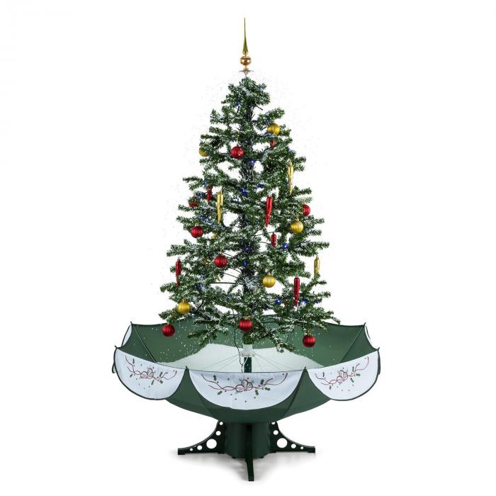 Oneconcept Everywhite Albero Di Natale Innevato 180cm Led Musica Verde
