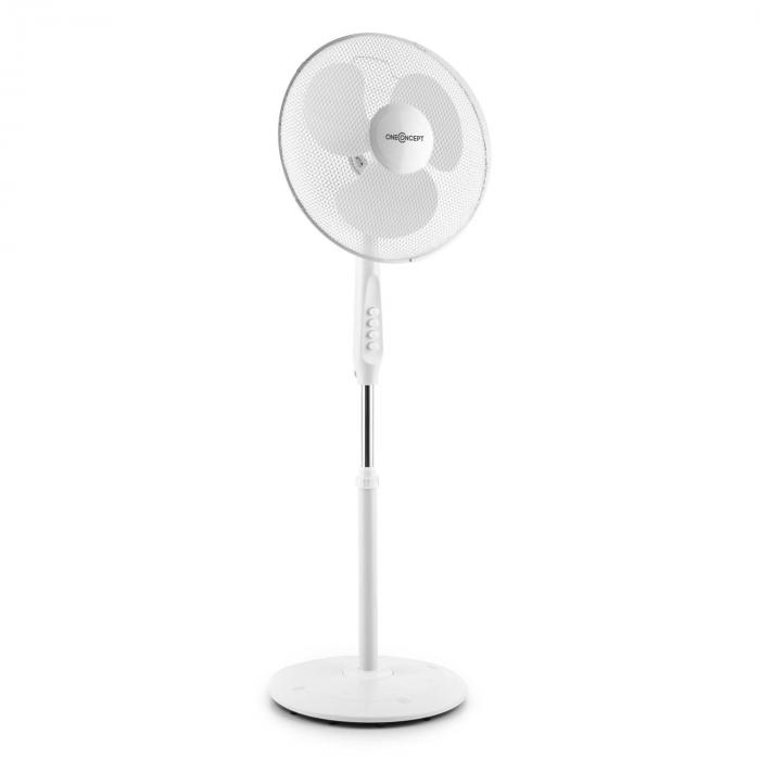 White Blizzard 2G Ventilatore A Piantana 50 W 41 cm Oscillazione Piede Arrotondato Bianco