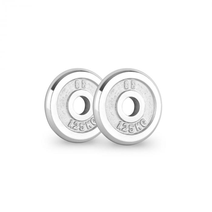 CP 1.25 Dischi per Bilanciere Coppia 30 mm 1,25 kg Cromati Lucidi