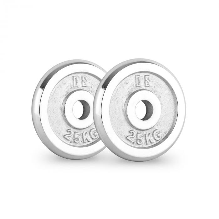 CP 2.5 Dischi per Bilanciere Coppia 30 mm 2,5 Kg Cromati lucidi