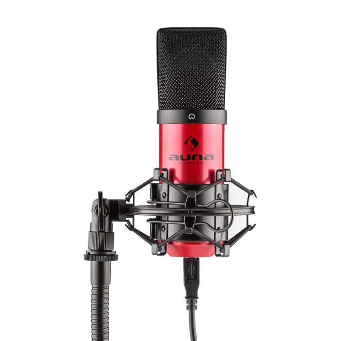 MIC-900-RD USB Condensatore Microfono Rosso Rene Studio