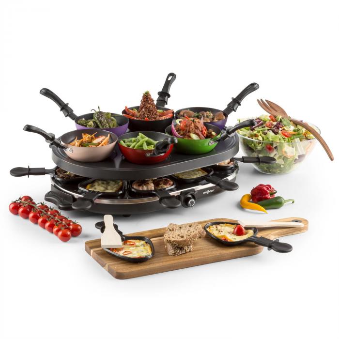 vermogen goochelaar Decoratief Woklette Table Grill Raclette Wok-Set 1200 W 8 People Non-stick