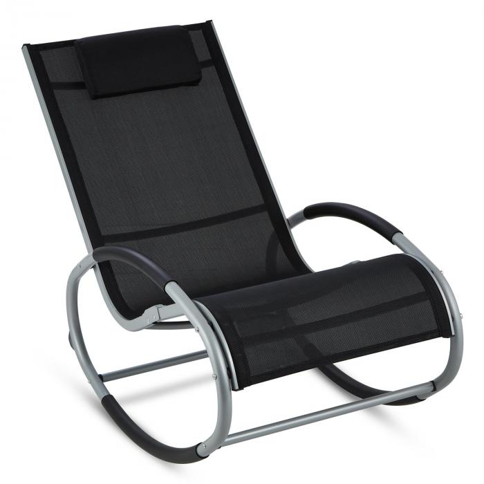 Retiro Schwingsessel Schaukelstuhl Aluminium Polyester schwarz Retiro Schwingsessel Schaukelstuhl Aluminium Polyester schwarz