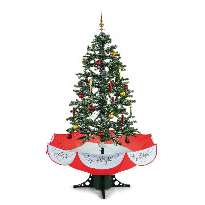 Oneconcept Everwhite Red Albero Di Natale Con Neve 180cm Rosso