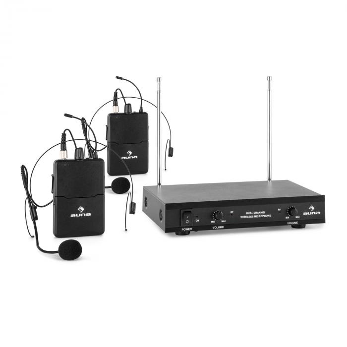 VHF-2-HS Radiomicrofono VHF 2 Canale 2xHeadset 50M