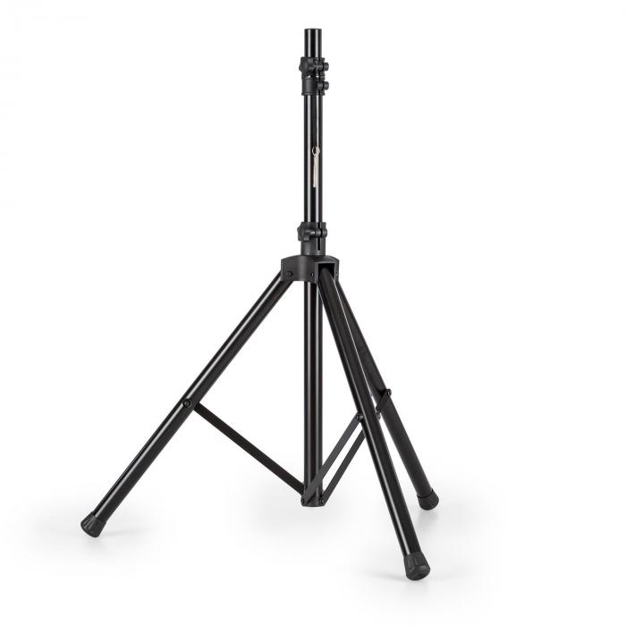 Black Suitable for Speakers with a 35mm Flange Collapsible for Easy Transport Adjustable Height of 130-200cm Anti-Slip Rubber Feet MALONE Speaker Alu Speaker Stand Tripod Aluminum 
