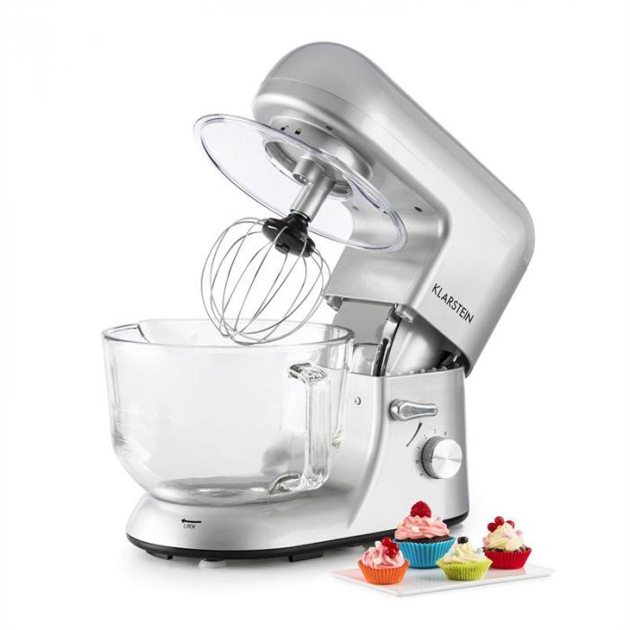 Klarstein Tk2-Mix8-S Bella Argentea Küchenmaschine 1200W 5 Liter 2021 Klarstein Tk2-Mix8-S Bella Argentea Küchenmaschine 1200W 5 Liter 2021