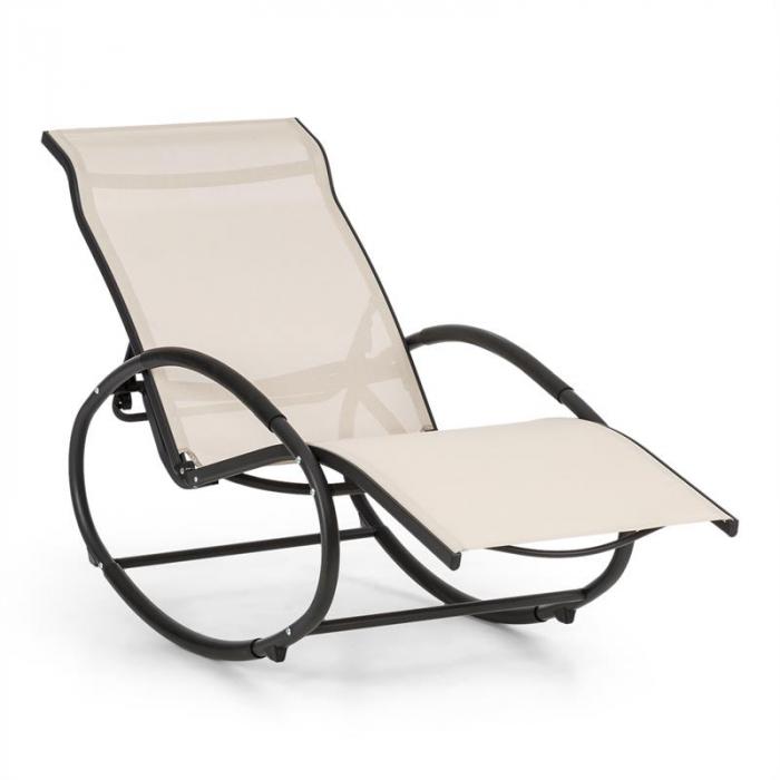 Santorini Schaukelstuhl Liegestuhl Aluminium Polyester beige Santorini Schaukelstuhl Liegestuhl Aluminium Polyester beige