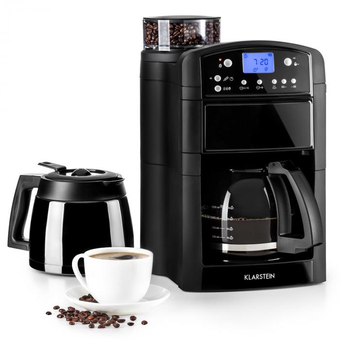 Aromatica Set Kaffeemaschine Mahlwerk Glas-/Thermoskanne schwarz Aromatica Set Kaffeemaschine Mahlwerk Glas-/Thermoskanne schwarz