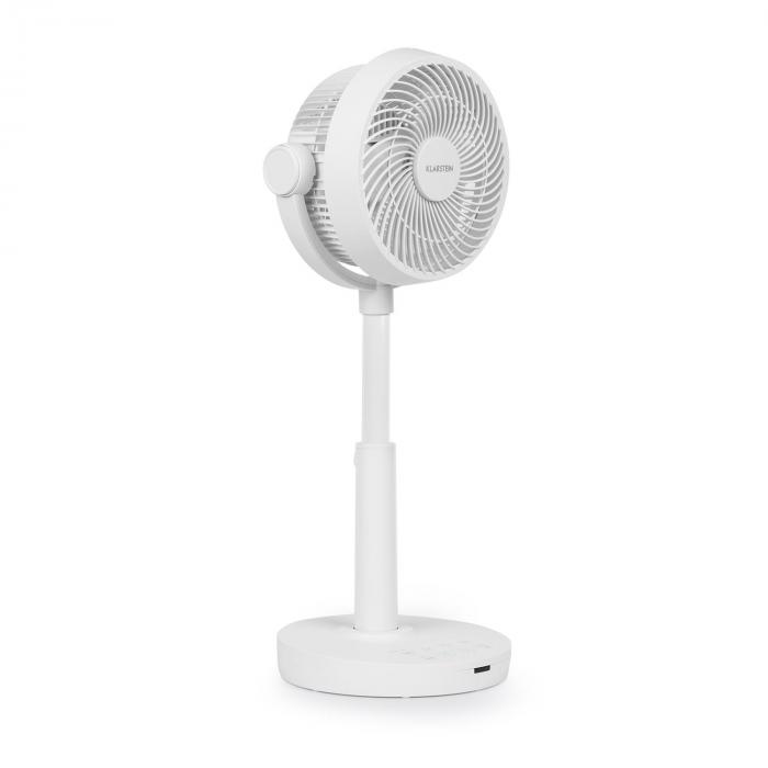 Klarstein Neo Stream Pedestal Fan VarioFresh 3D 30W WhisperFlow White