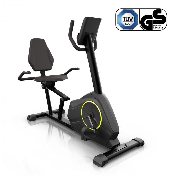 Heimtrainer Tablet-Halterung magnetisches Bremssystem mit 24 Leveln T/ÜV Zertifiziert Klarfit Epsylon Pulssensor 12 kg Schwungmasse SilentBelt Riemenantrieb