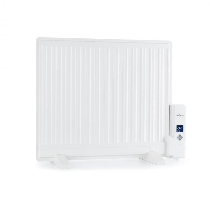 Recalentamiento Programable M/óvil//Pared Negro Protecci/ón sobrecalentamiento 2 Patas Radiador de Aceite 600 W Pantalla LED Oneconcept Wallander Termostato Regulable Cleverheat