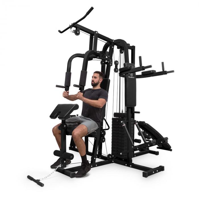 KLARFIT Ultimate Gym 9000 Station de musculation acier QR noir