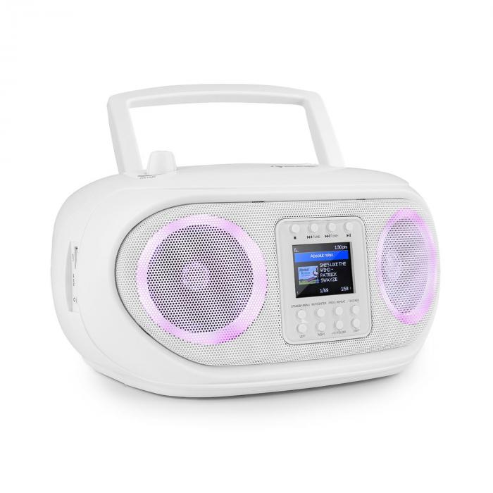 auna Roadie Smart Boombox Radio DAB/DAB+ FM CD Player LED WiFi