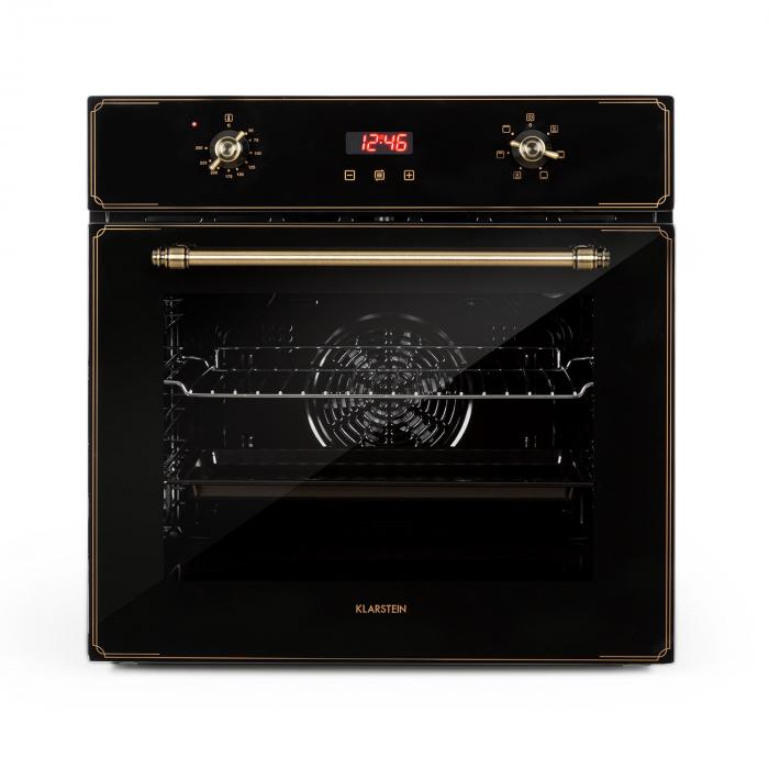 Klarstein Elizabeth forno da incasso design retrò 6 funzioni 50-250°C nero  Nero