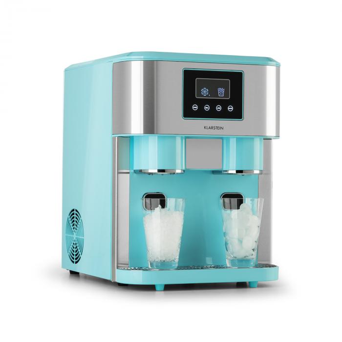 eiszeit crush eiswurfelmaschine 3 in 1 eiswurfel crushed ice wasserspender 2 eiswurfelgrossen 15 18 kg 24h lcd display wassertankkapazitat 1 8 liter eiskapazitat 600 g mit wasseran
