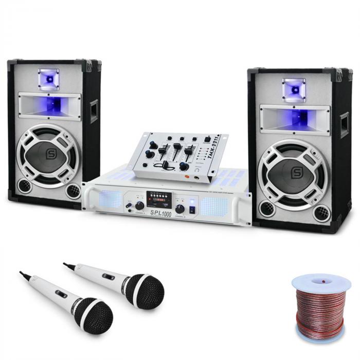 DJ PA System 'Wedding Fox' Mixer Amplifier Speakers Set at the Best