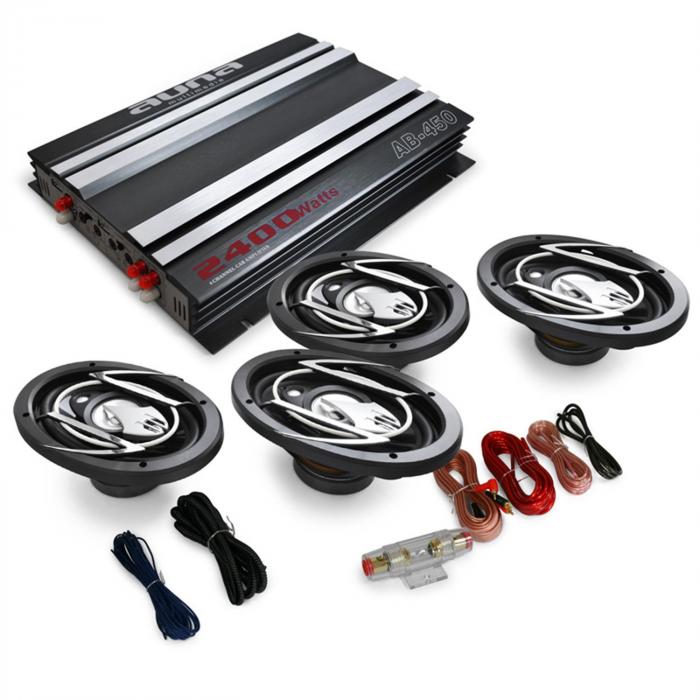 Set Hifi 4 0 Auto Platin Line 420 Ensemble Enceintes Ampli Voiture