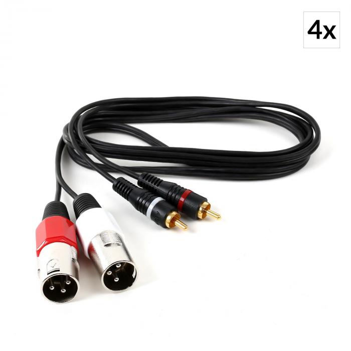 Connection Cable 1 5m 2 X Xlr Male To Rca Male