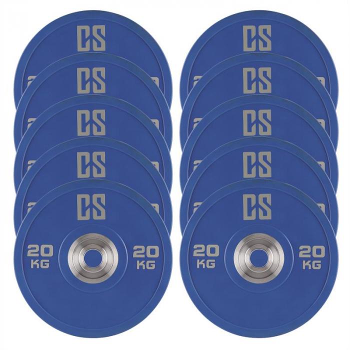 Performan Urethane Plates Weight Plates 5 Pair 20 kg Blue 10x 20 kg