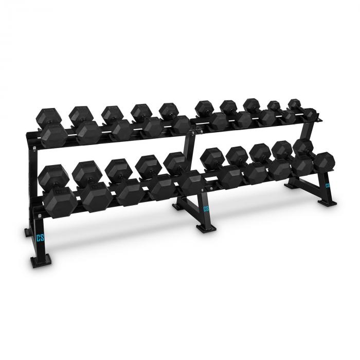 Dumbbell Rack Set 20 Holders 10 x Dumbbells Pair