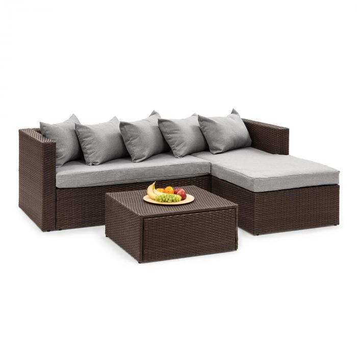 Blumfeldt Theia Lounge Set Garden Set Brown Light Grey