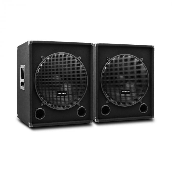 PA Lautsprecher Box Speaker 1500 W Musik DJ Kompakt Subwoofer 3-Wege Party 