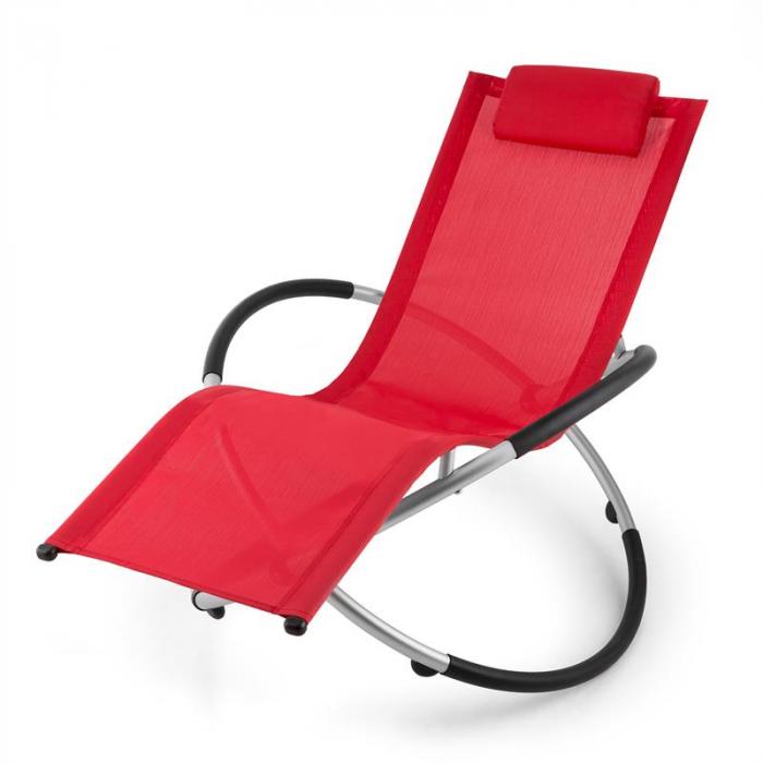 blumfeldt chilly billy chaise longue jardin transat aluminium rouge