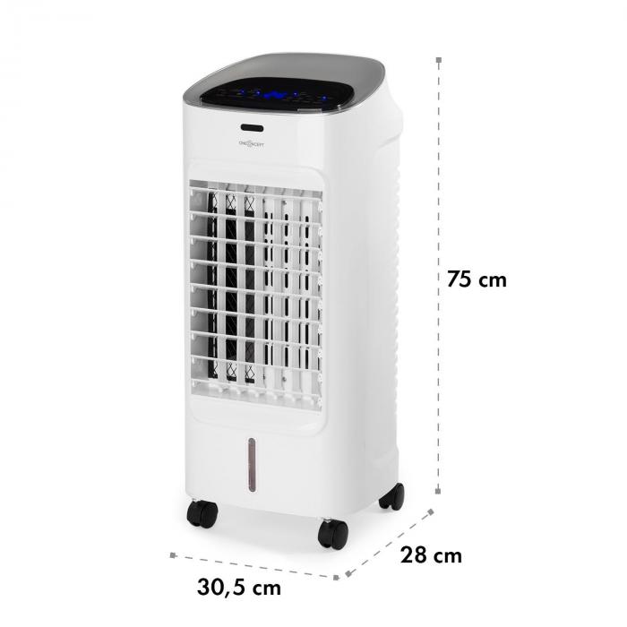 Ioniseur 4 en 1 3 Niveaux de Puissance Rafraîchisseur d'air Blanc Réservoir d'eau de 4 litres OneConcept Coolster Humidificateur Ventilateur 