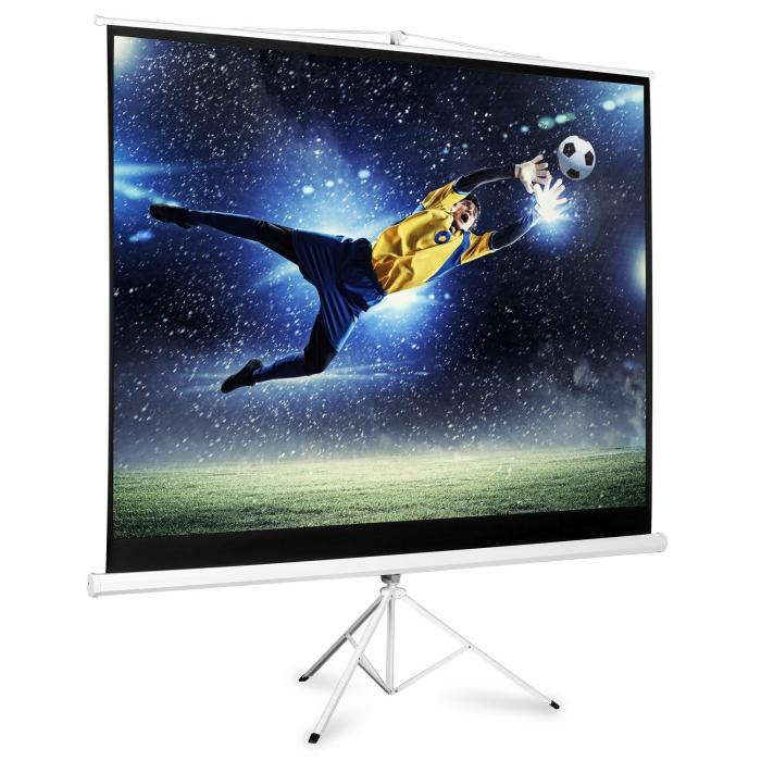 96" Portable Tripod Home Cinema Presentation Projector Screen 170 x