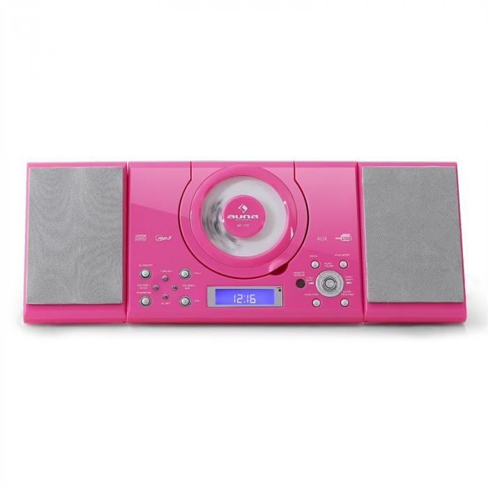 MC120 HiFi Stereo System MP3 CD Player USB Pink Pink at the Best Price!
