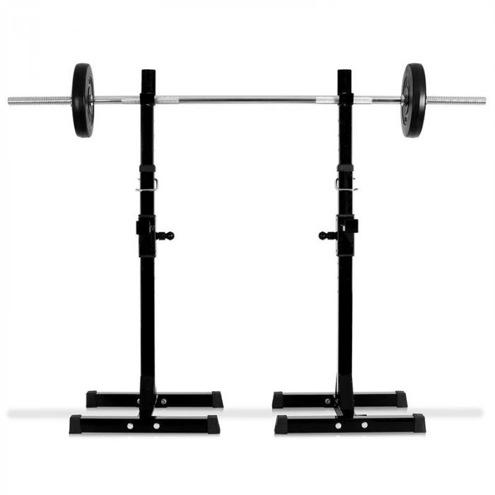 Weight Lift Squat Rack Curl Bar Stand Holder