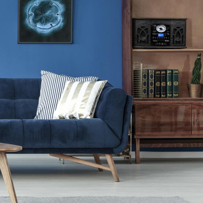 Nr 620 Stereoanlage Plattenspieler Mp3 Aufnahme Holzgehause Schwarz