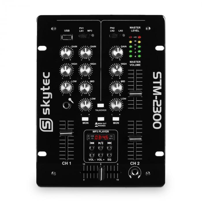 STM-2300 2 Channel Mixer USB MP3 EQ