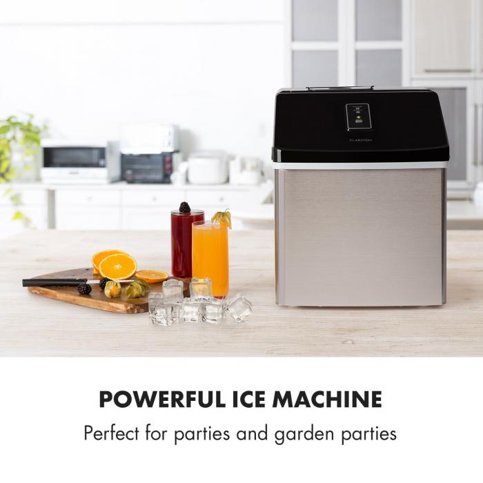 Klarstein Clearcube Ice Cube Machine Clear Ice 13kg / 24h Stainless