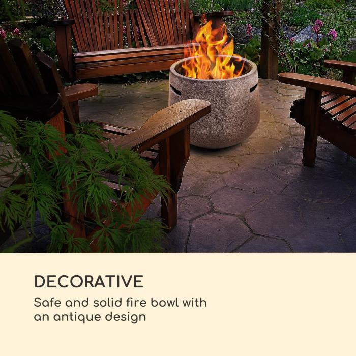 Evora Feuerschale Feuerstelle | Feuerschale: Ø 45 cm | Grill: Ø 40 cm