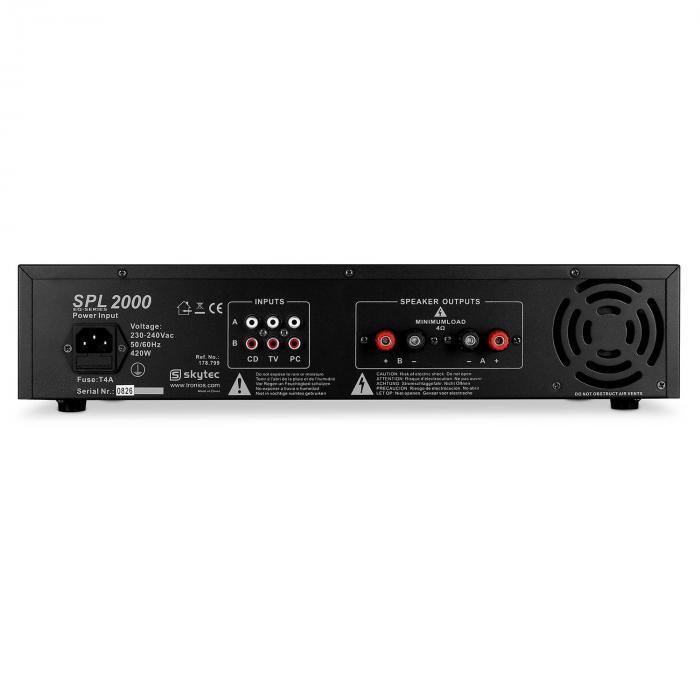 Ampli Sono Stereo Hifi Skytec Spl 00 Eq 48cm 5600w Pmpo