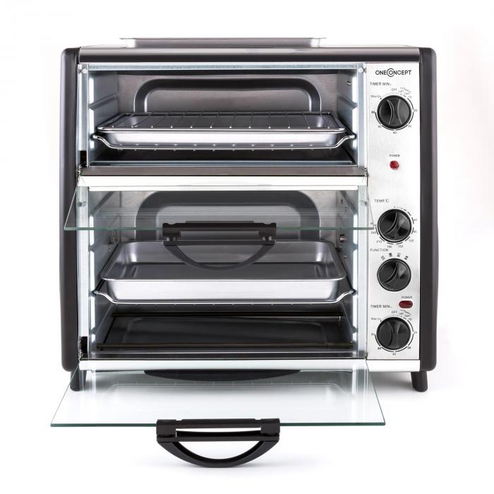 oneConcept AllYouCanEat Four double avec grill 42 litres 2400 W oneConcept AllYouCanEat Four double avec grill 42 litres 2400 W